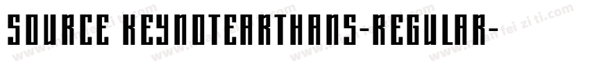 source keynotearthans-regular字体转换